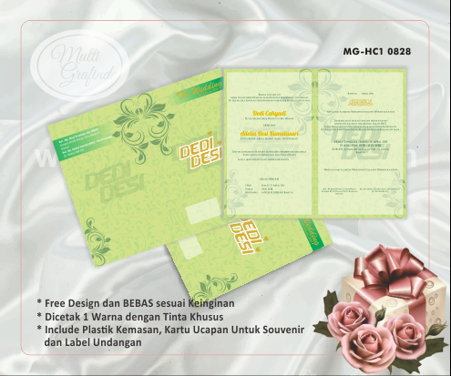 Cetak Undangan Hardcover 1 Warna 